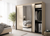 Schwebetürenschrank mit Spiegel FLORE Beige