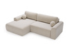 Design Ecksofa in modernem stil grau links AURA