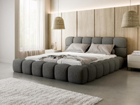 Designerbett boucle BIZU 180x200 Grau