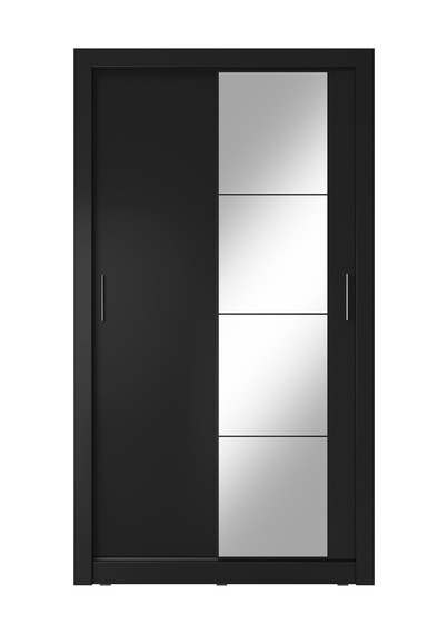 Schwebetürenschrank mit Spiegel ARTI 06 Schwarz