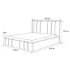 Elegant Designerbett mit Bettkasten Grau 120x200 GINNY