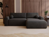 Design Ecksofa in modernem stil velvet graphit rechts AURA