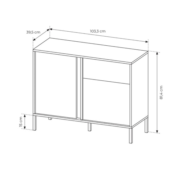 Kommode für Wohnzimmer NINA Beige