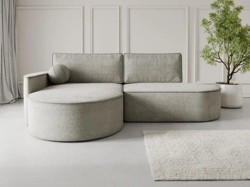 Ottomane Links \ boucle \ Grau