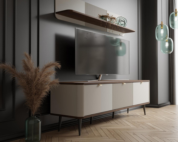 Design TV-Schrank LILIA Kaschmir + Graphit