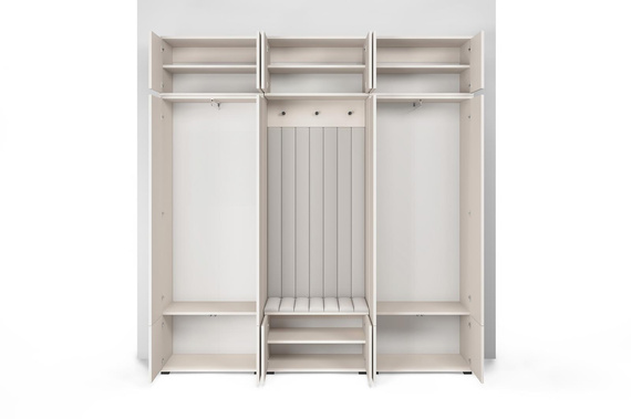 Modern Garderoben-Set mit Sitzbank Kaschmir PORTOFINO