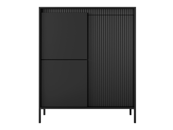 Moderne Kommode mit Lamellen JULO Schwarz