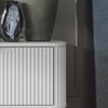 Modern TV-Schrank mit Fronten gefräst Weiß CARLO 