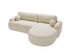 Elegantes Ecksofa L-Form OLIO Creme 