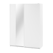 Schwebetürenschrank mit Spiegel LAVIAS Weiß