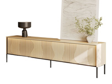 Lamellenoptik TV-Tisch mit hohe Füße WAVE