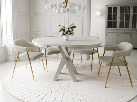 Runder Esstisch LOFTO Weiß