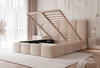 Modernes Designer Polsterbett mit Lattenrost 140x200 Grau 
