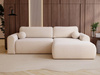 Design Ecksofa in modernem stil creme rechts AURA