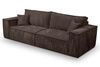 Schlafsofa mit Bettkasten und Cordstoff MONA Braun