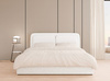Modernes Weiß Polsterbett mit Holzrahmen 160x200 LEA