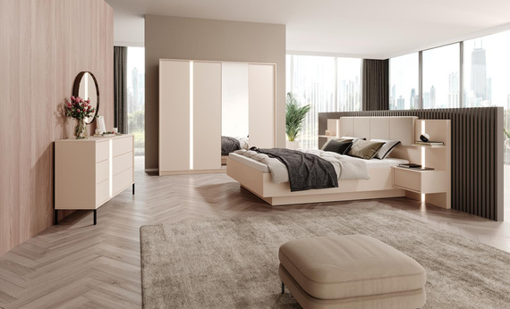 Kleiderschrank Geräumiger für Schlafzimmer NINA Beige