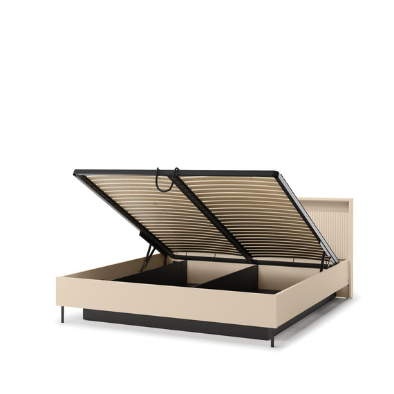 Stauraumbett mit Bettkasten FLORE Beige 180x200