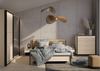 MIYA Modernes Bett, grau/schwarz Bett mit USB- und C-Anschluss