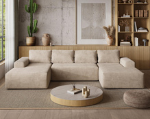 Modern Ecksofa U-form 360cm Breite Beige