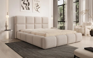 120 \ Beige \ Lattenrost mit Metallrahmen