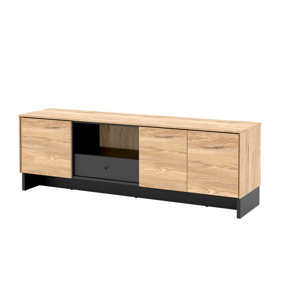 PORTO,  TV Tisch, Modern Wohnzimmer, Breite: 163 cm, Farbe: eiche
