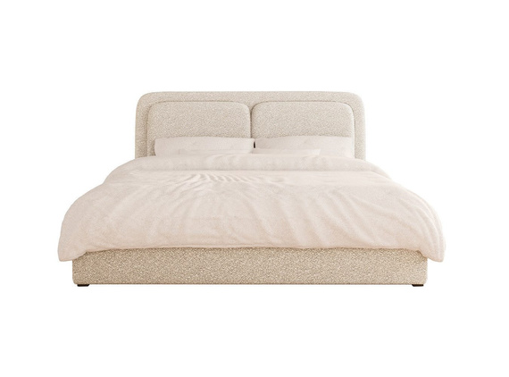 Modernes Creme Polsterbett mit Metallrahmen 120x200 LEA