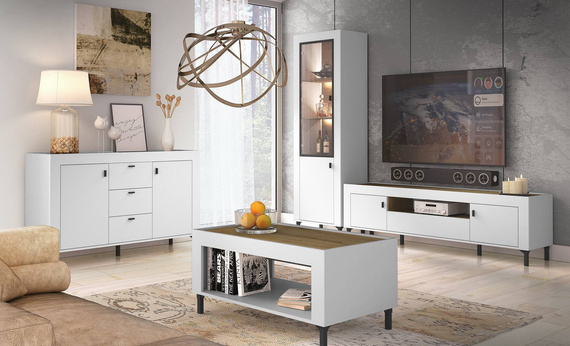 Couchtisch mit Ablagefach Weiß TRENDS
