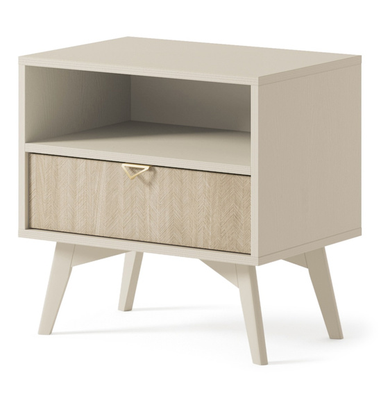 Nachtisch mit Schublade Skandinavisch design MARIA Beige