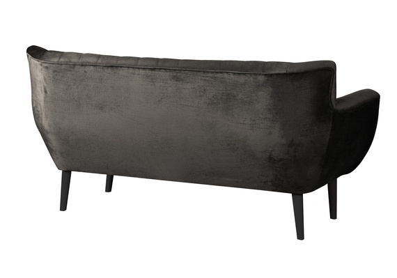 Velours-Sofa TULIO Komfortabel GRAPHIT