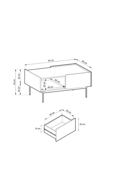 (TV-Lowboard, Kommode, Couchtisch) Möbelfarbe Kaschmir oder Rot