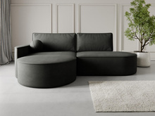 Exklusives Ecksofa L Graphit MORENO