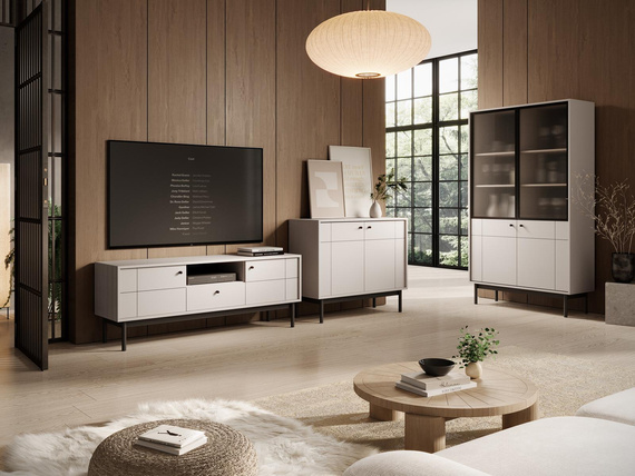 Kommode mit 2 Türen LONDON Caschmir
