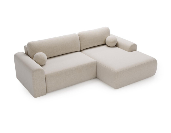 Design Ecksofa in modernem stil creme rechts AURA