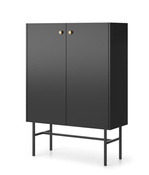 Hochkommode zwei Türen Schwarz DAVS