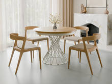 Modern Esstisch ausziehbar 100-140 Eiche craft/ kaschmir LUKO