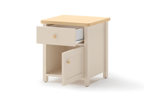 mit Schublade STARS Beige Nachtschrank, Elegant Kinderzimmer