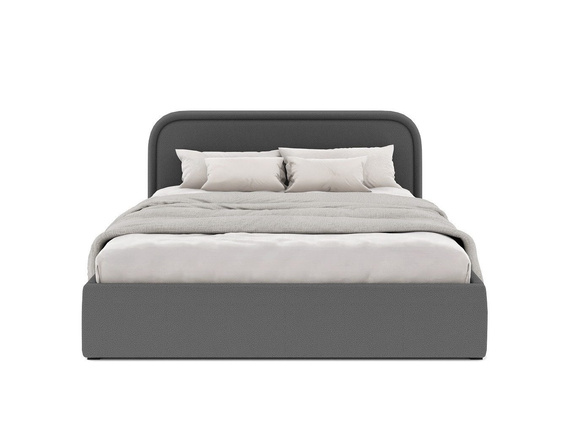 Graphit Polsterbett 180x200 mit Bettkasten Holzrahmen SAGA