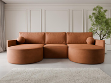Ecksofa im eleganten Stil U Form OLIO Orange