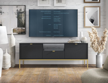 TV-Schrank mit Schublade und 2 Türen NANCY  Lowboard mit Lamellen