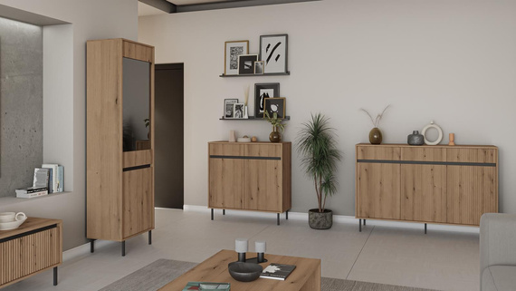 Moderne Kommode Lamellenfront eiche evoke CIAO