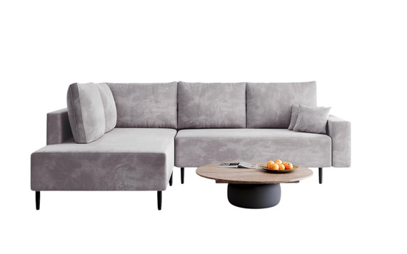 Ecksofa Bonell komfortables L-form Grau Modell BLAIR