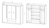 Garderobenschrank mit Spiegel und 2 SchubladenZUMA 