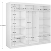 Kleiderschrank VENTURA mit Lamellen Weiß