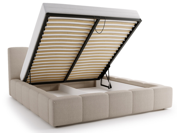 Polsterbett Designbett LARAS 200x200 Beige