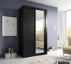 Schwebetürenschrank mit Spiegel ARTI 06 Schwarz