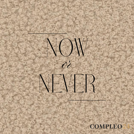 Boucle beige Kontinentalbett 160x200 mit topper SARAH