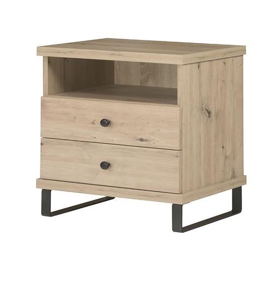 Klassik Nachtschränke mit 2 Schubladen BORDO Eiche artisan