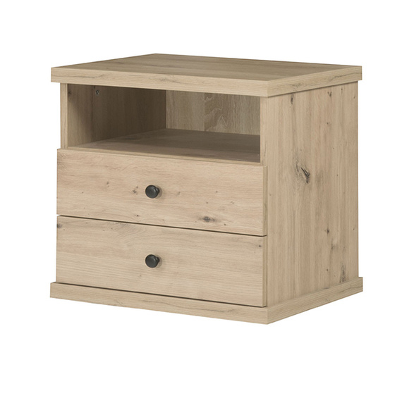 Klassik Nachtschränke mit 2 Schubladen BORDO Eiche artisan