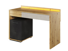 Schreibtisch mit Drehtür und zwei Schubladen BOB Eiche artisan